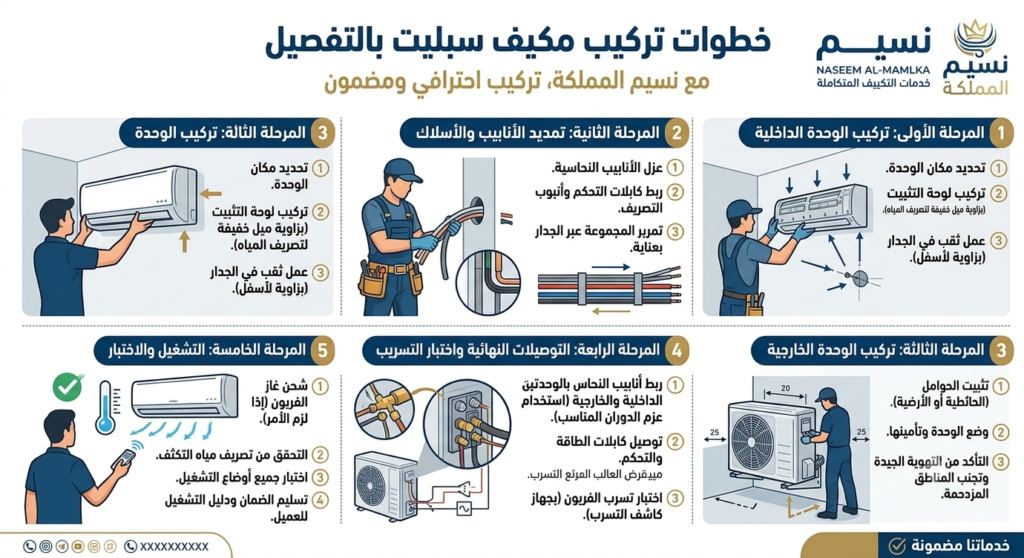 تعرف علي طريقة تركيب مكيف سبليت بطريقة صحيحة