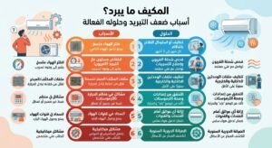 المكيف ما يبرد : اسباب ضعف تبريد المكيف وحلوله الفعالة