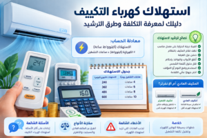 كم استهلاك كهرباء التكييف بالريال ؟ وطريقة التوفير في الكهرباء